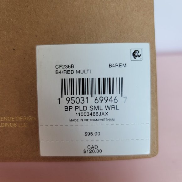 COACH Small Printed Plaid Coated Canvas Wristlet- Red Multi $75.⭐ - Picture 14 of 16